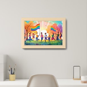 lgbt pride framed art
