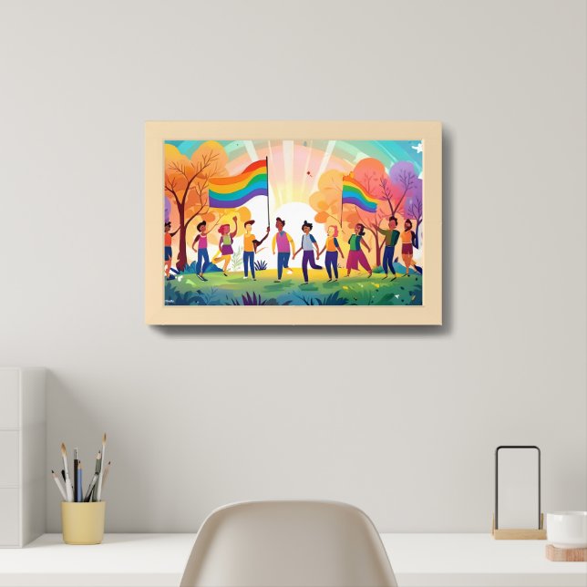 lgbt pride framed art (Home Office)