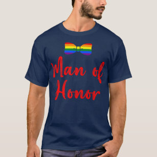 Lgbt Pride Gay Bachelor Party Man Of Honor Engagem T-Shirt