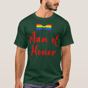 Lgbt Pride Gay Bachelor Party Man Of Honor Engagem T-Shirt