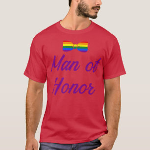 Lgbt Pride Gay Bachelor Party Man Of Honor Engagem T-Shirt