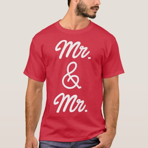 Lgbt Pride Gay Bachelor Party Mr And Mr Engagement T_Shirt