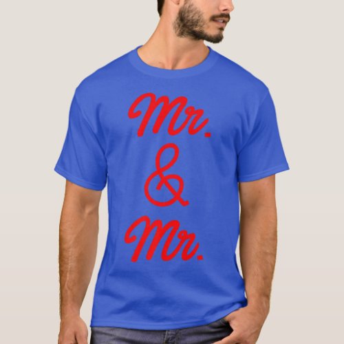 Lgbt Pride Gay Bachelor Party Mr And Mr Engagement T_Shirt
