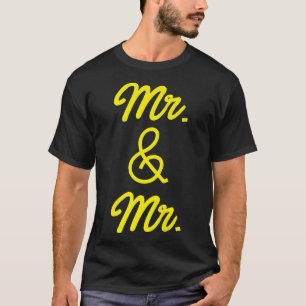 Lgbt Pride Gay Bachelor Party Mr And Mr Engagement T-Shirt