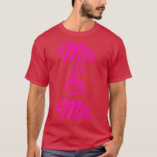 LGBT Pride Gay Bachelor Party Mr and Mr Engagement T_Shirt