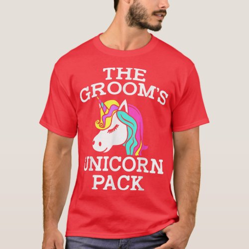 Lgbt Pride Gay Bachelor Party Unicorn Pack Engagem T_Shirt