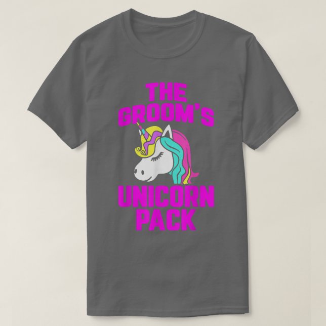 Lgbt Pride Gay Bachelor Party Unicorn Pack Engagem T-Shirt (Design Front)