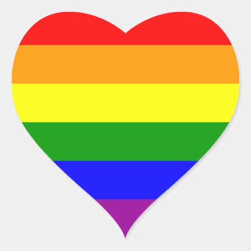 LGBTpride_ gay Heart rainbow  Heart Sticker