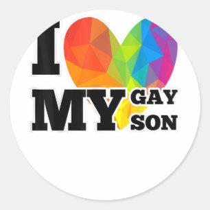 LGBT Pride Gay Lesbian March Shirt I Love My Gay S Classic Round Sticker