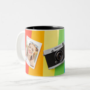 LGBT Pride Gay Lesbian Photo Personalized Name Two-Tone Coffee Mug