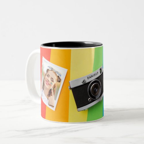 LGBT Pride Gay Lesbian Photo Personalized Name Two_Tone Coffee Mug