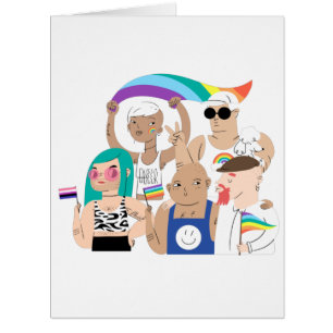 LGBT+Pride. GAY love. Rainbow flag. Cards