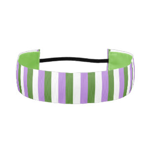 LGBT Pride Genderqueer Flag Colors 1-1/2" Athletic Headband