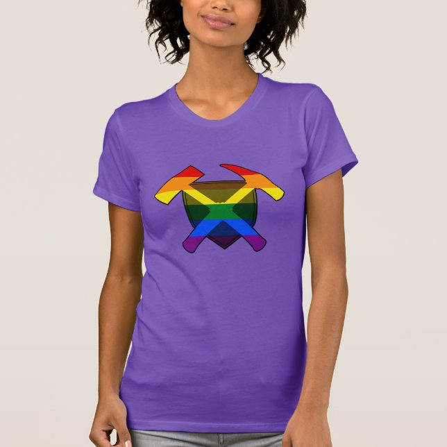 LGBT Pride Geology Hammer Logo T-Shirt (Front)
