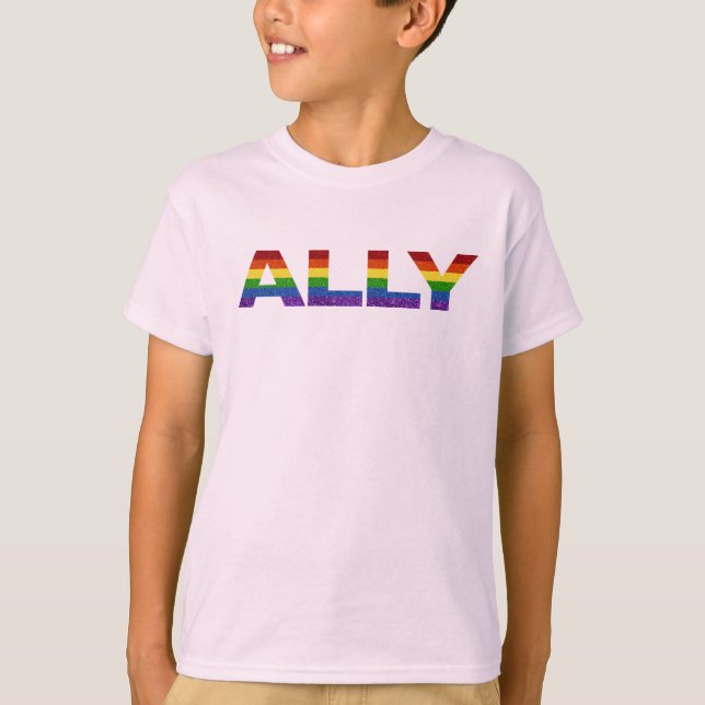 LGBT Pride Glitter Ally T-Shirt (Front)
