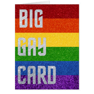 LGBT Pride Glitter Big Gay Card