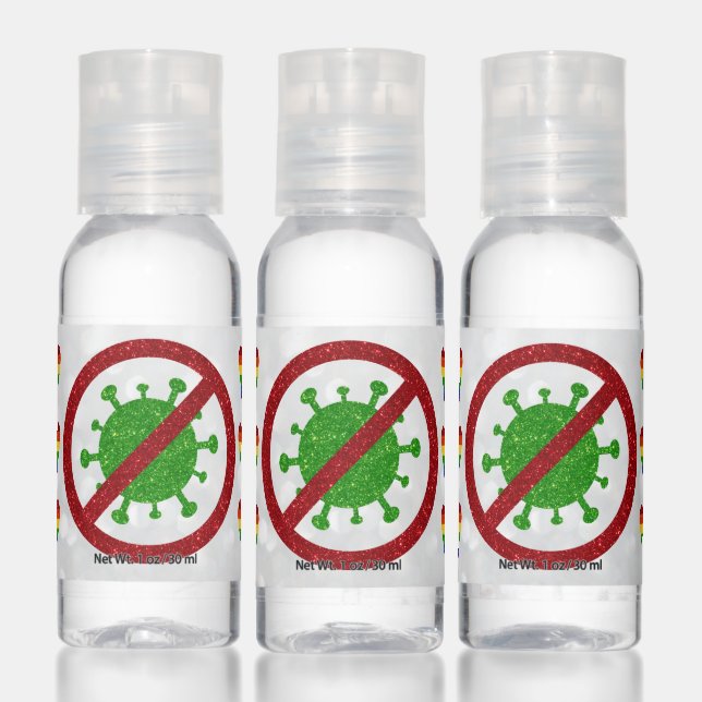 LGBT Pride Glitter Spread Love Not Germs Hand Sani Sanitizer (Set)