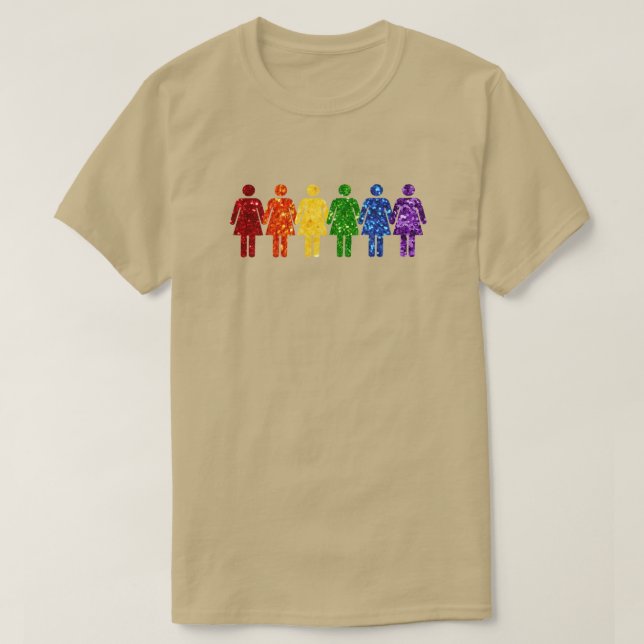 LGBT Pride Glitter Women T-Shirt (Design Front)