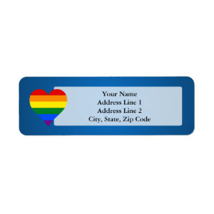 LGBT pride heart Address Labels