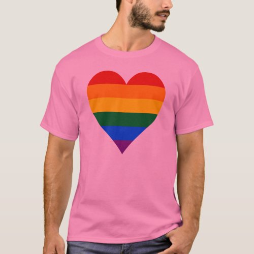 LGBT pride heart Basic T_Shirt