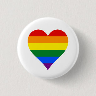 LGBT pride heart button