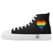 LGBT pride heart High-Top Sneakers (Left Shoe Outside)