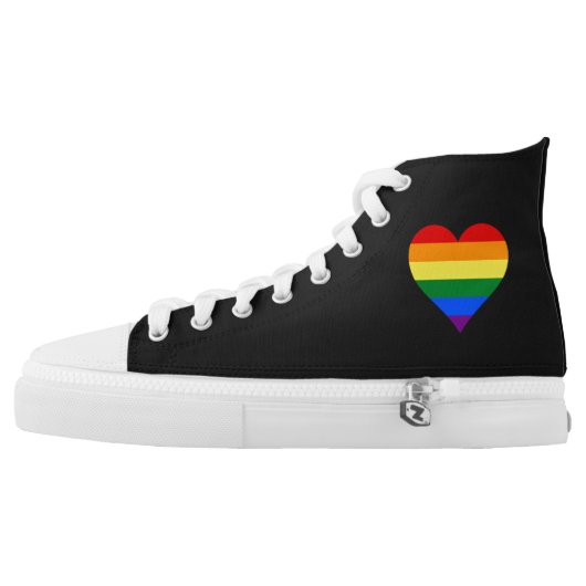 LGBT pride heart High-Top Sneakers (Left Shoe Outside)