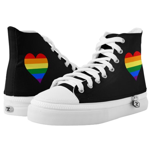 LGBT pride heart High-Top Sneakers (Pair)