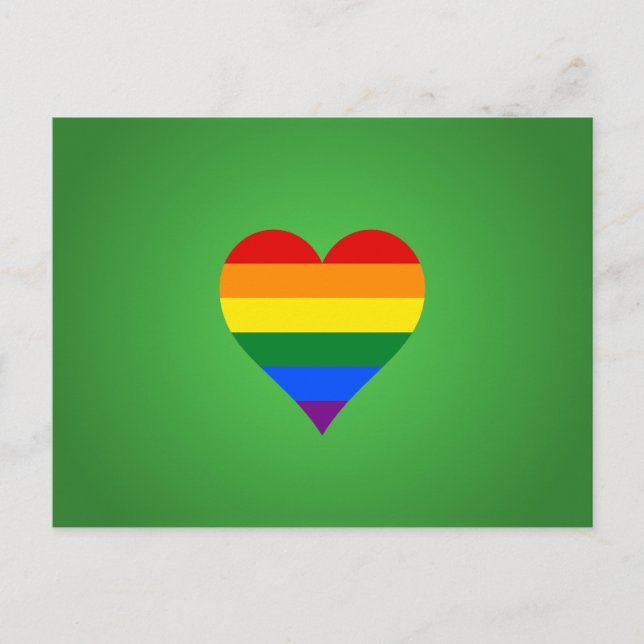 LGBT pride heart Postcard (Front)