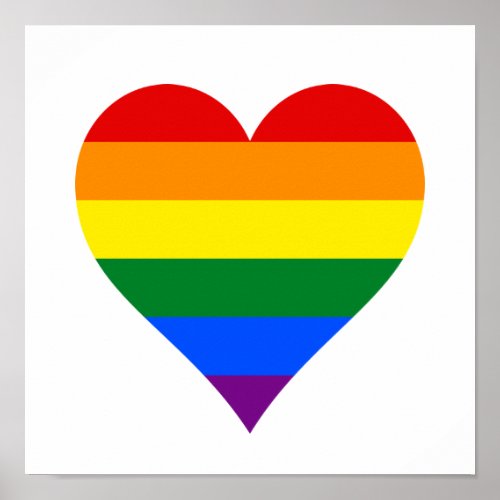 LGBT pride heart poster