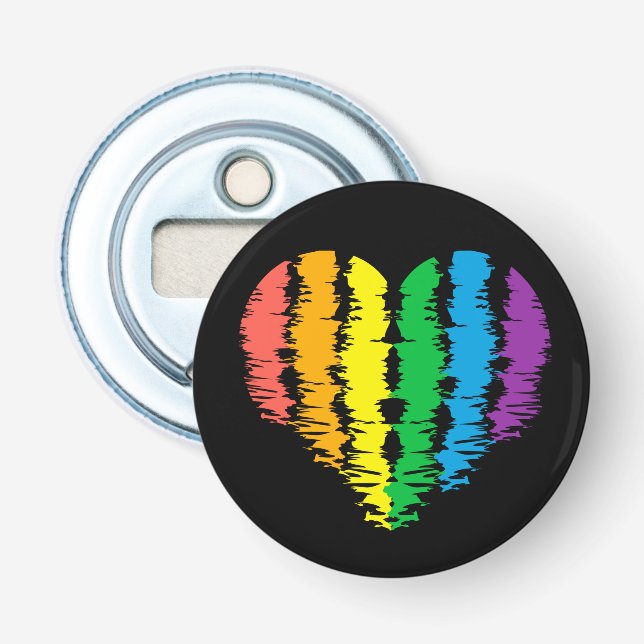 LGBT+pride. Heart rainbow.          Bottle Opener (Front)