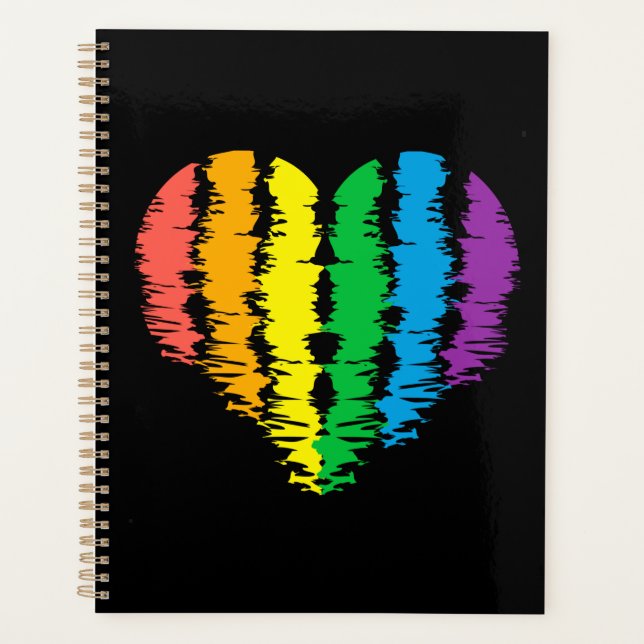LGBT+pride. Heart rainbow.          Planner (Front)