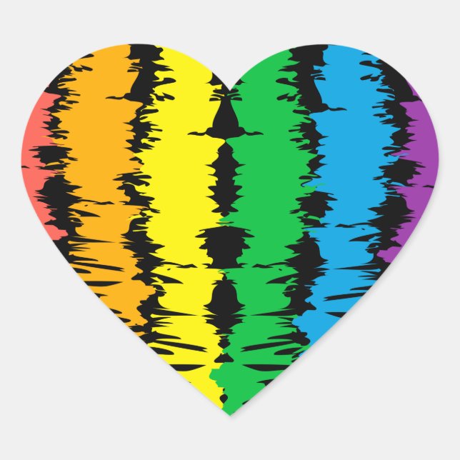 LGBT+pride. Heart rainbow.         Sticker (Front)