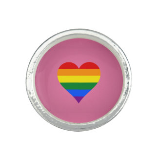 LGBT pride heart Ring