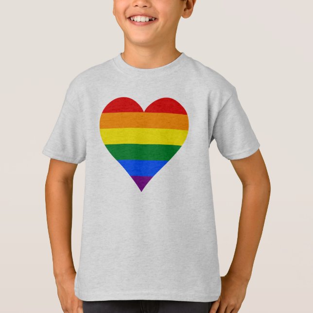 LGBT pride heart T-Shirt (Front)