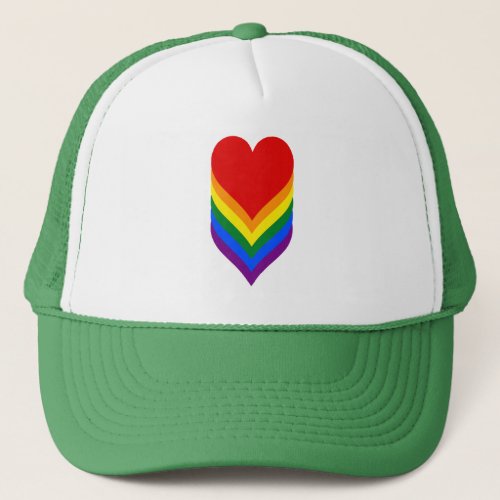 LGBT pride heart Trucker Hat