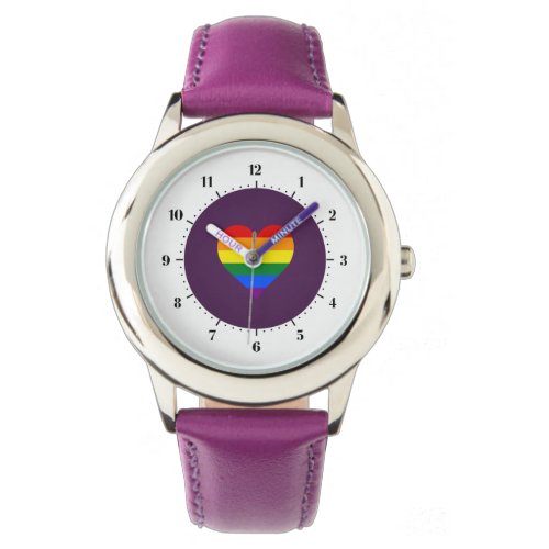 LGBT pride heart Wristwatch