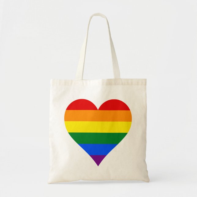 LGBT pride hearts Budget Tote Bag (Front)