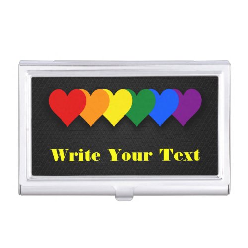 LGBT pride hearts  Business Card Case