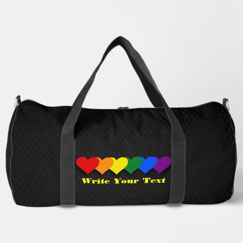 LGBT pride hearts  Duffle Bag