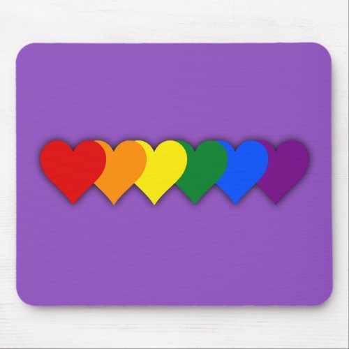 LGBT pride hearts  Mouse Pad