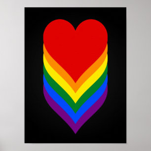 LGBT pride hearts poster