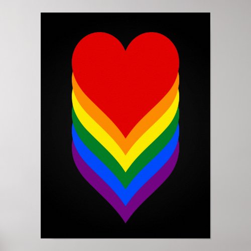 LGBT pride hearts poster