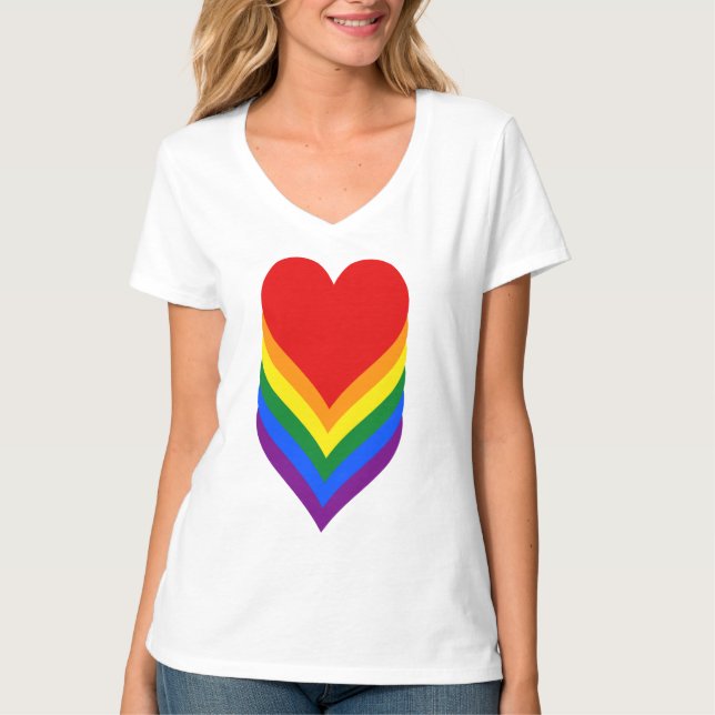 LGBT pride hearts T-Shirt (Front)