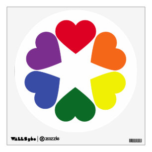 LGBT pride hearts Wall Decal