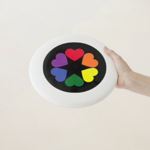 LGBT pride hearts Wham-O Frisbee