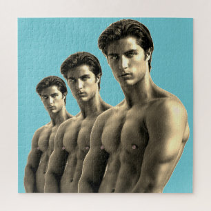 LGBT Pride Hottest Hunks on the Planet Jigsaw Puzzle