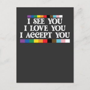 LGBT Pride I See Love Accept You Support Invitation Postcard