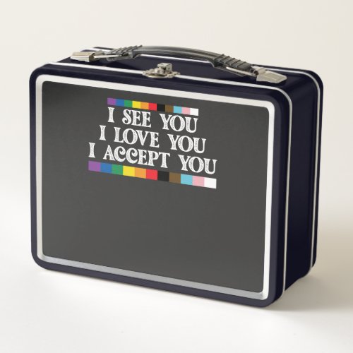 LGBT Pride I See Love Accept You Support Metal Lunch Box