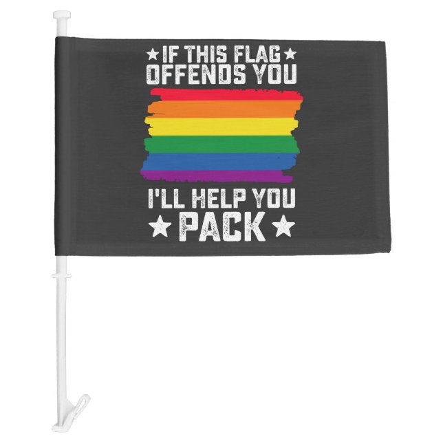 LGBT Pride If This Flag Offends You I'll Help You (Front)